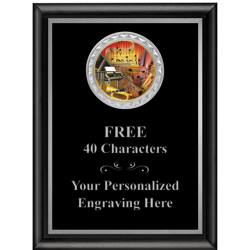 6X8 BLK SHINY EXEC INS PLQ SV