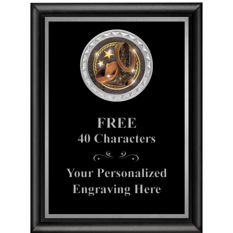 6X8 BLK SHINY EXEC INS PLQ SV