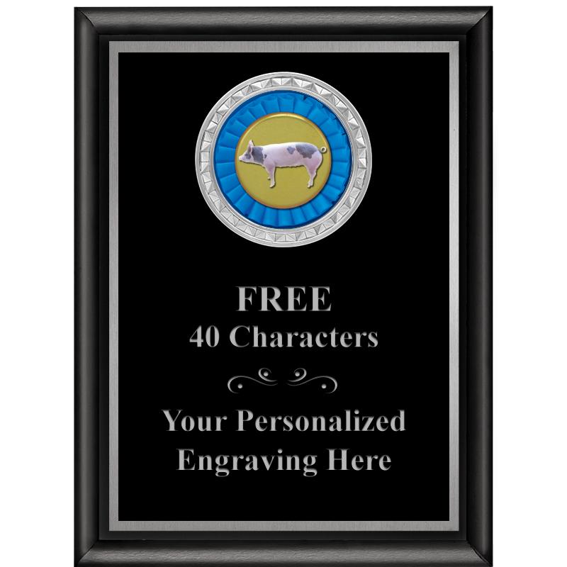 6X8 BLK SHINY EXEC INS PLQ SV