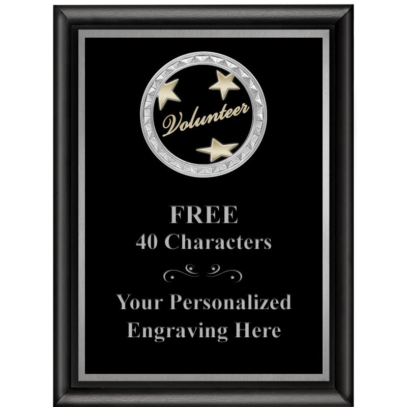 6X8 BLK SHINY EXEC INS PLQ SV