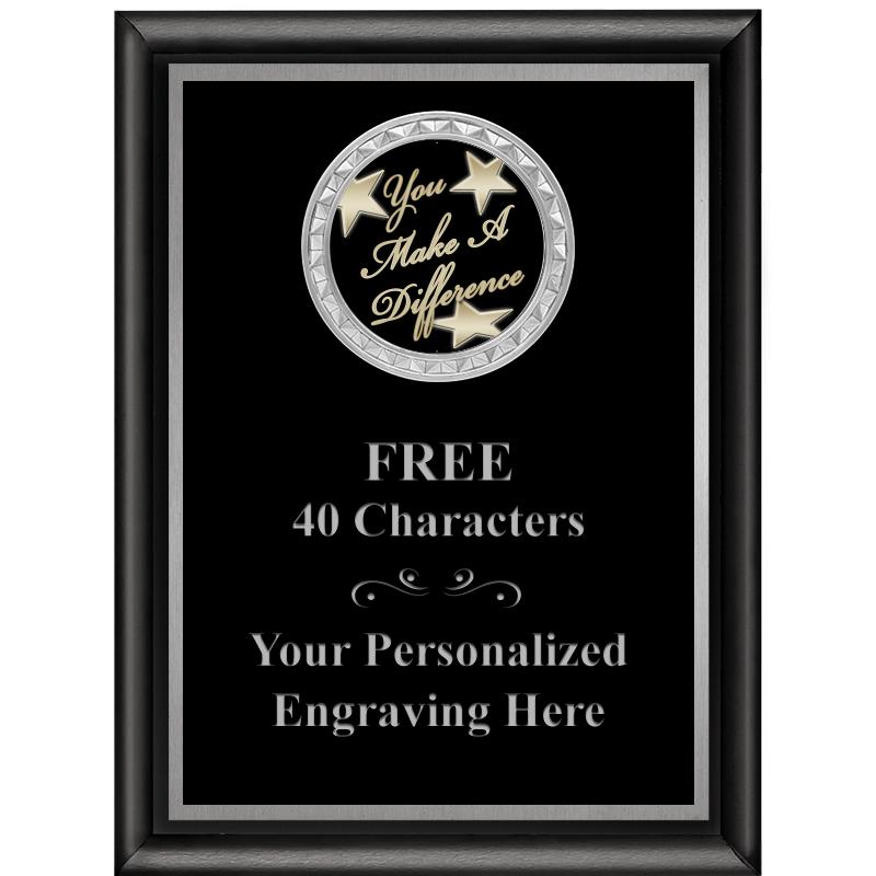 6X8 BLK SHINY EXEC INS PLQ SV