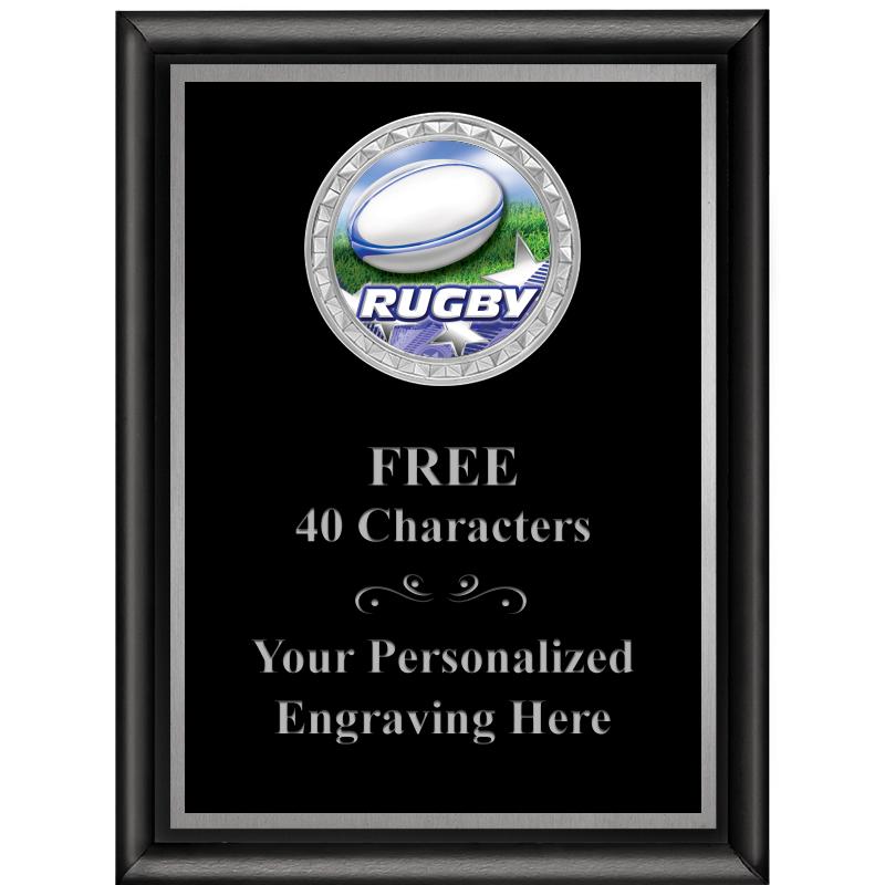 6X8 BLK SHINY EXEC INS PLQ SV