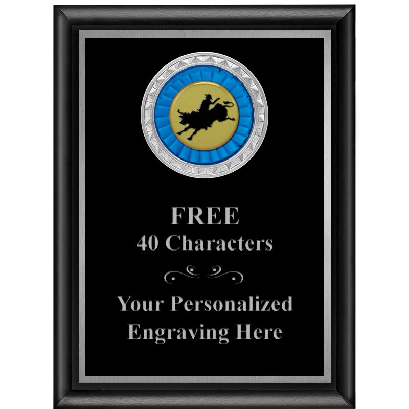 6X8 BLK SHINY EXEC INS PLQ SV