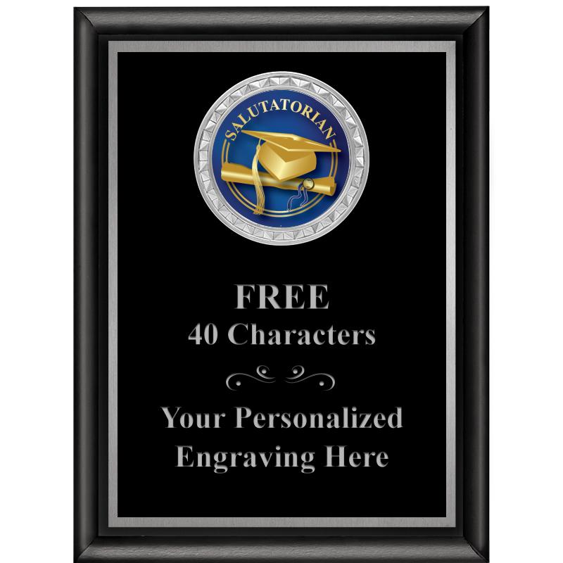 6X8 BLK SHINY EXEC INS PLQ SV