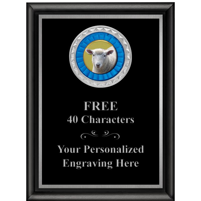 6X8 BLK SHINY EXEC INS PLQ SV