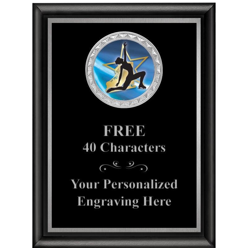 6X8 BLK SHINY EXEC INS PLQ SV