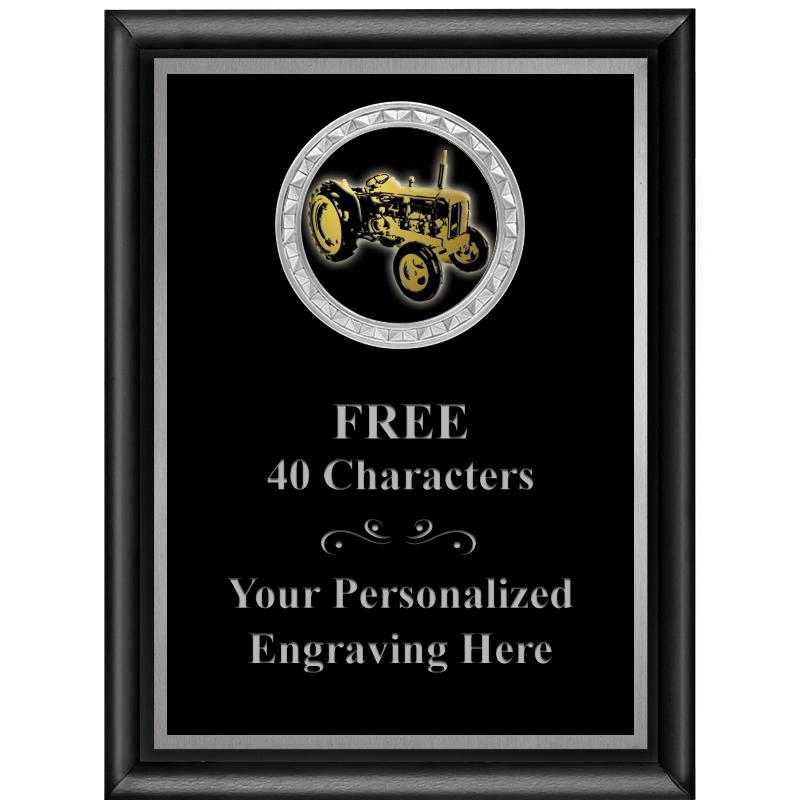 6X8 BLK SHINY EXEC INS PLQ SV