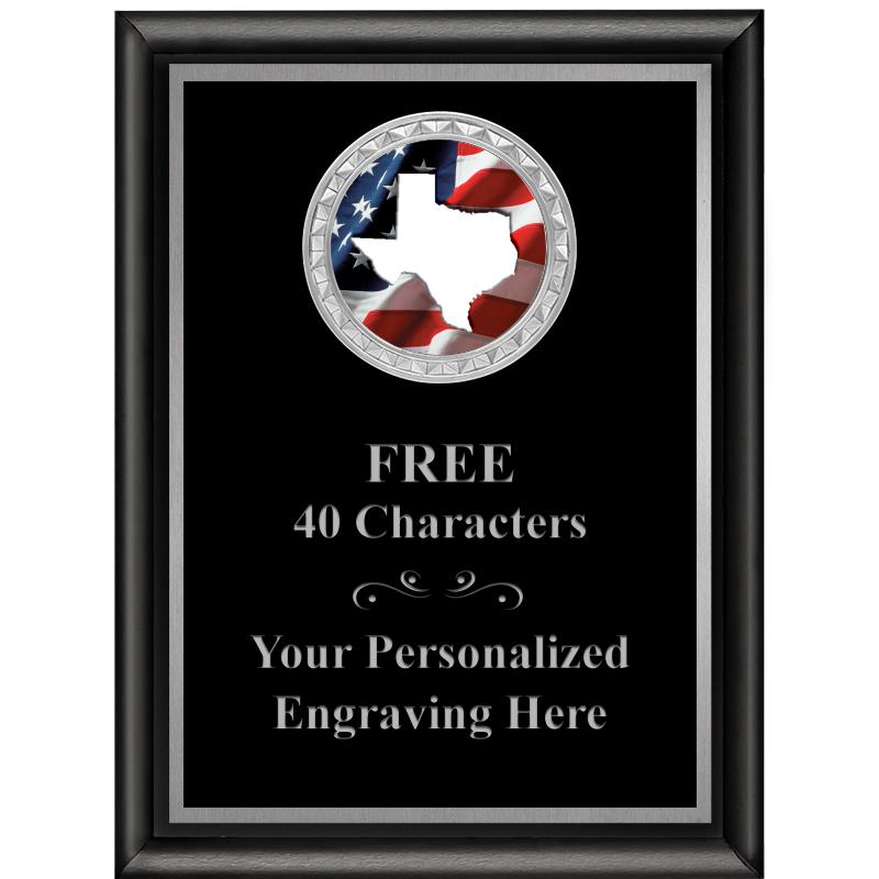 6X8 BLK SHINY EXEC INS PLQ SV