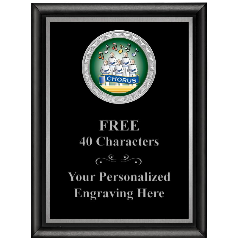 6X8 BLK SHINY EXEC INS PLQ SV