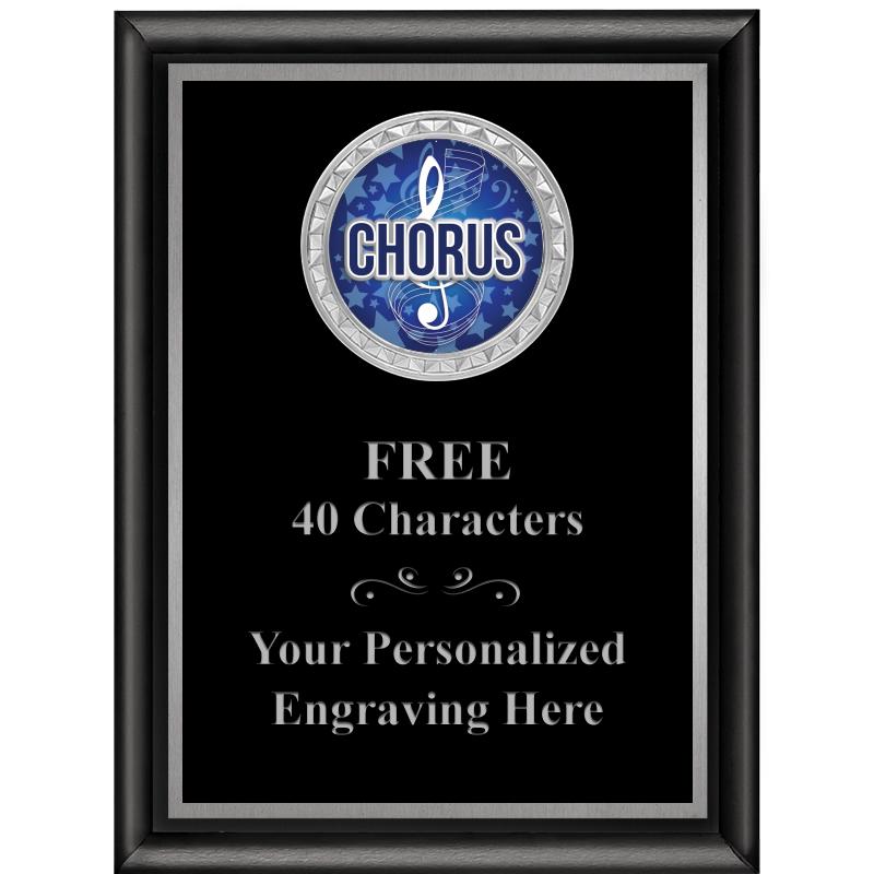 6X8 BLK SHINY EXEC INS PLQ SV