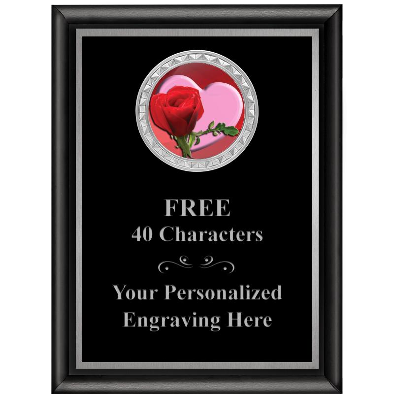 6X8 BLK SHINY EXEC INS PLQ SV