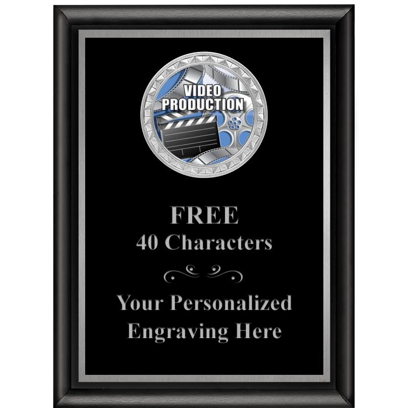 6X8 BLK SHINY EXEC INS PLQ SV