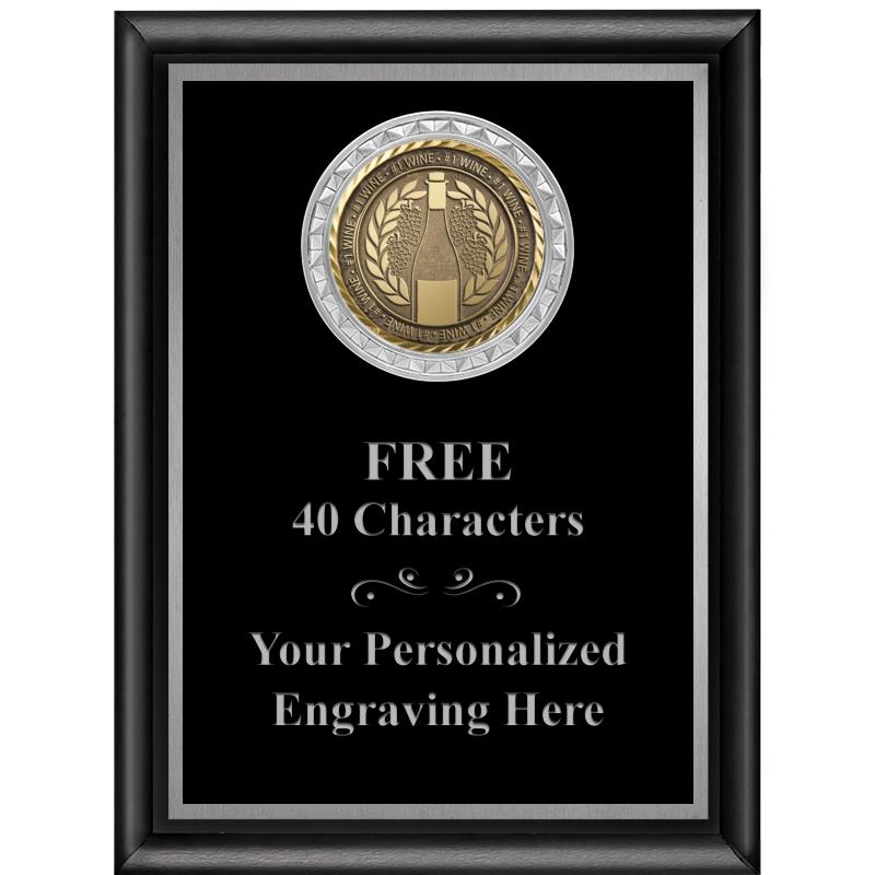 6X8 BLK SHINY EXEC INS PLQ SV