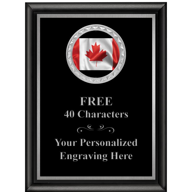 6X8 BLK SHINY EXEC INS PLQ SV