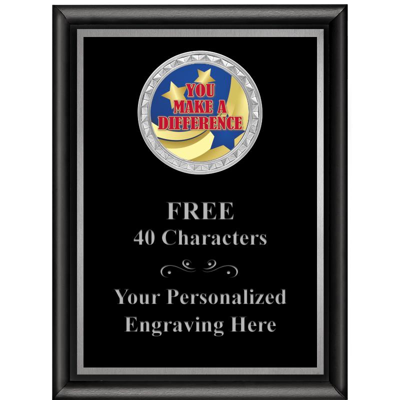 6X8 BLK SHINY EXEC INS PLQ SV