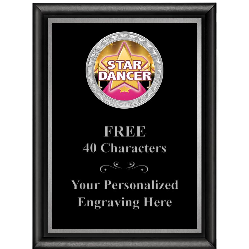 6X8 BLK SHINY EXEC INS PLQ SV