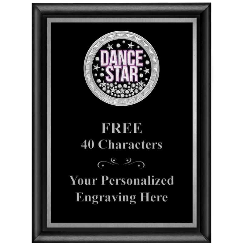 6X8 BLK SHINY EXEC INS PLQ SV