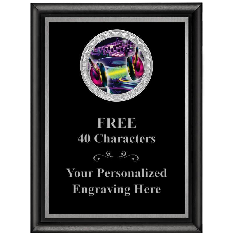 6X8 BLK SHINY EXEC INS PLQ SV