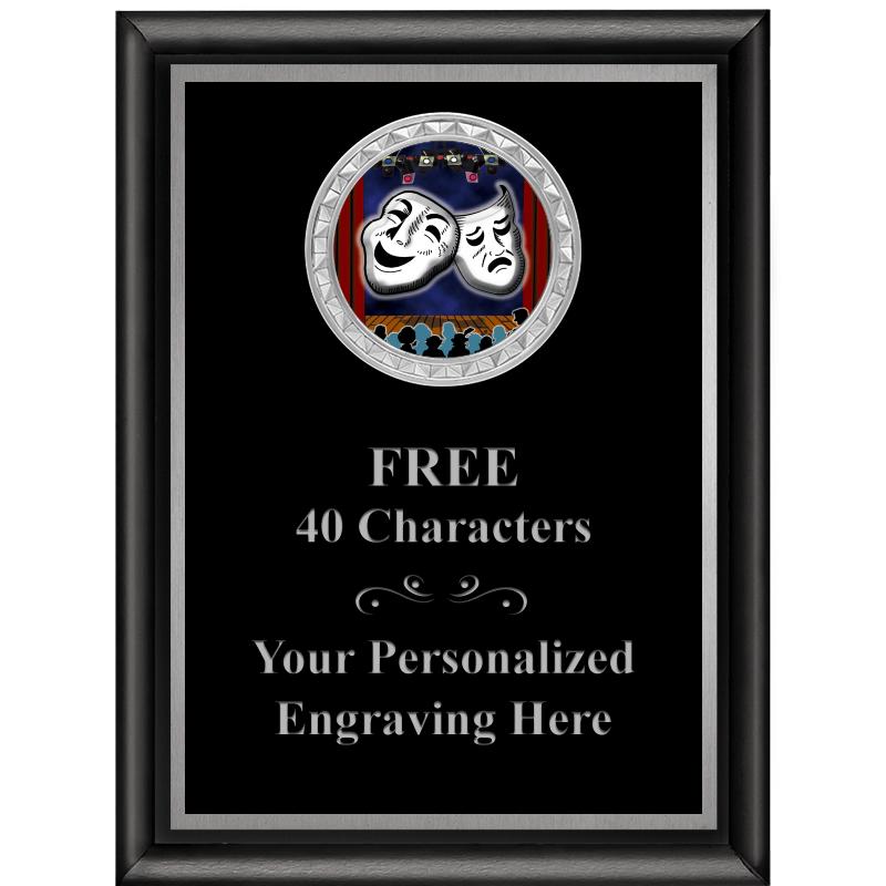 6X8 BLK SHINY EXEC INS PLQ SV