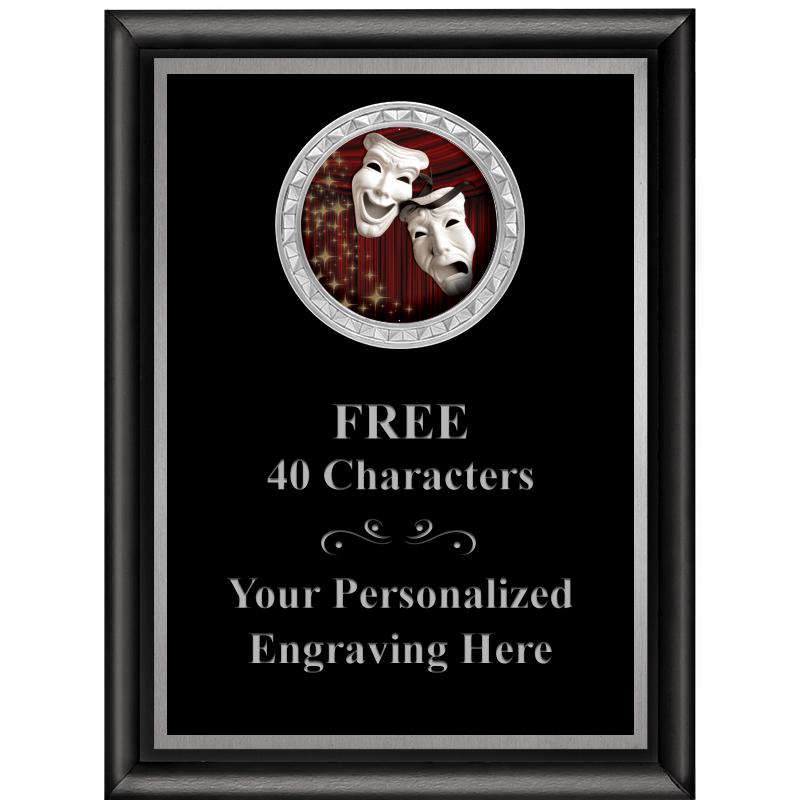 6X8 BLK SHINY EXEC INS PLQ SV