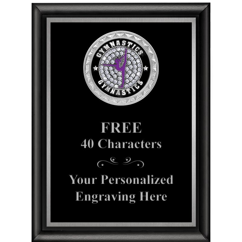 6X8 BLK SHINY EXEC INS PLQ SV