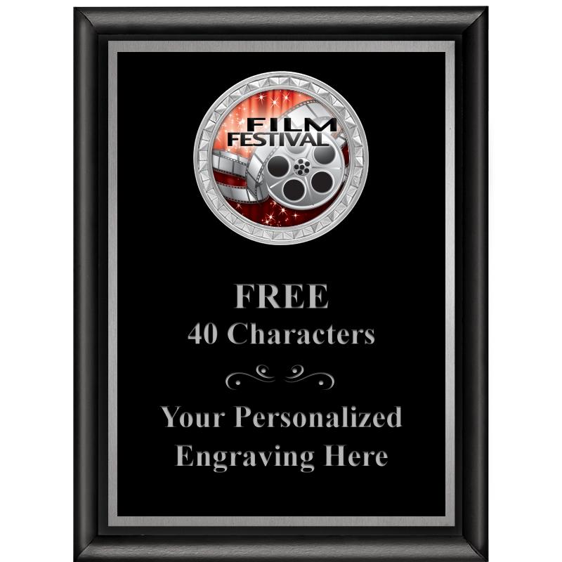 6X8 BLK SHINY EXEC INS PLQ SV