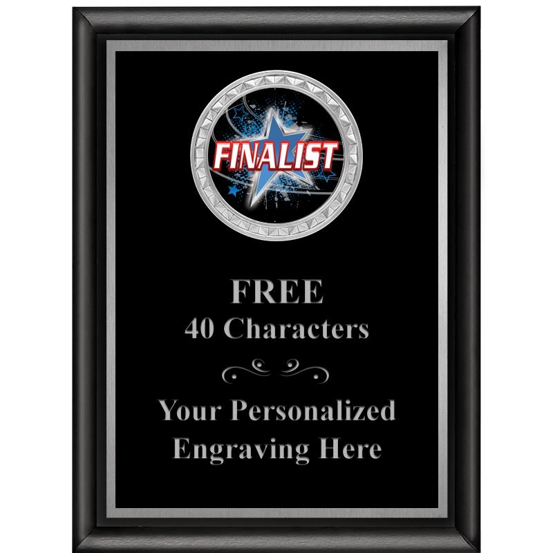 6X8 BLK SHINY EXEC INS PLQ SV