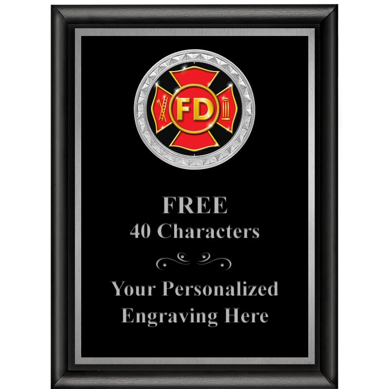 6X8 BLK SHINY EXEC INS PLQ SV