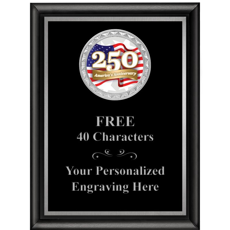 6X8 BLK SHINY EXEC INS PLQ SV