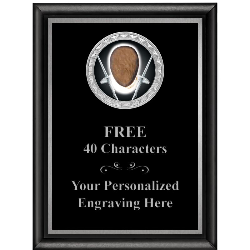 6X8 BLK SHINY EXEC INS PLQ SV