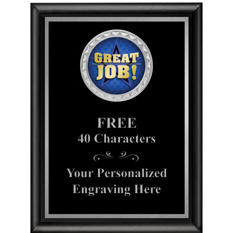 6X8 BLK SHINY EXEC INS PLQ SV