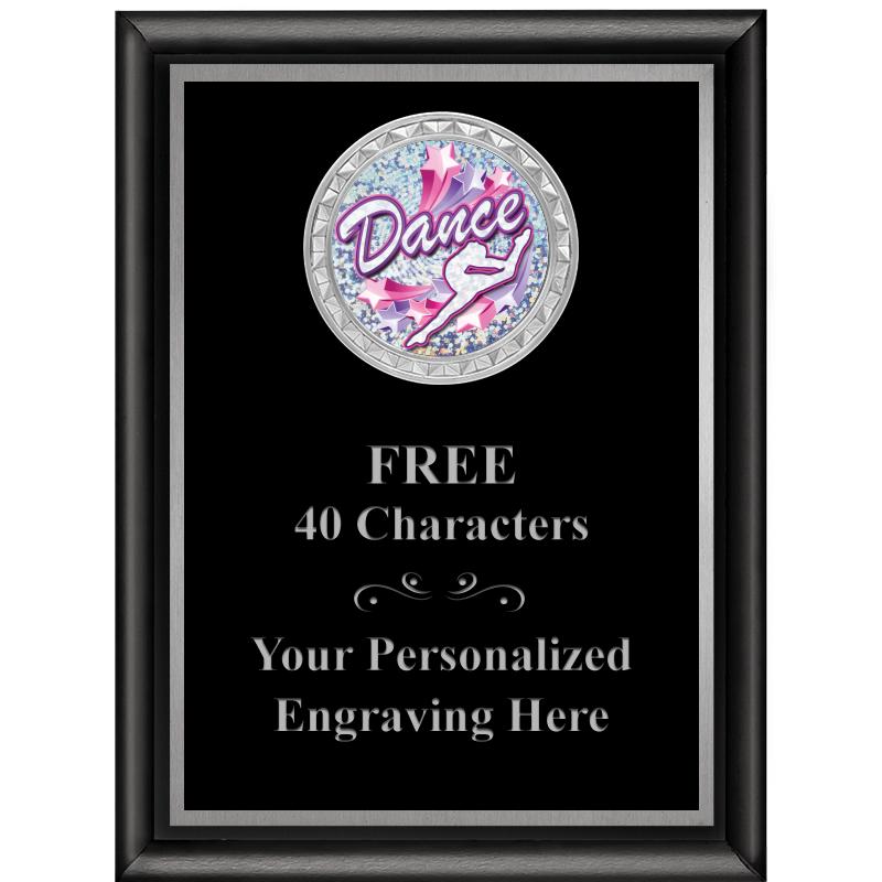 6X8 BLK SHINY EXEC INS PLQ SV