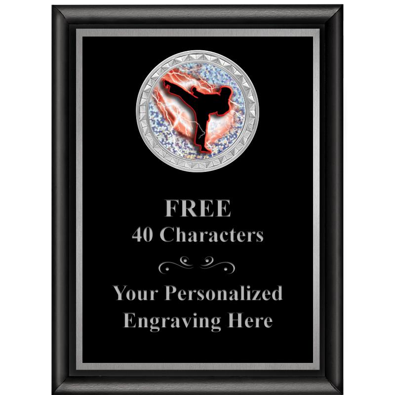 6X8 BLK SHINY EXEC INS PLQ SV