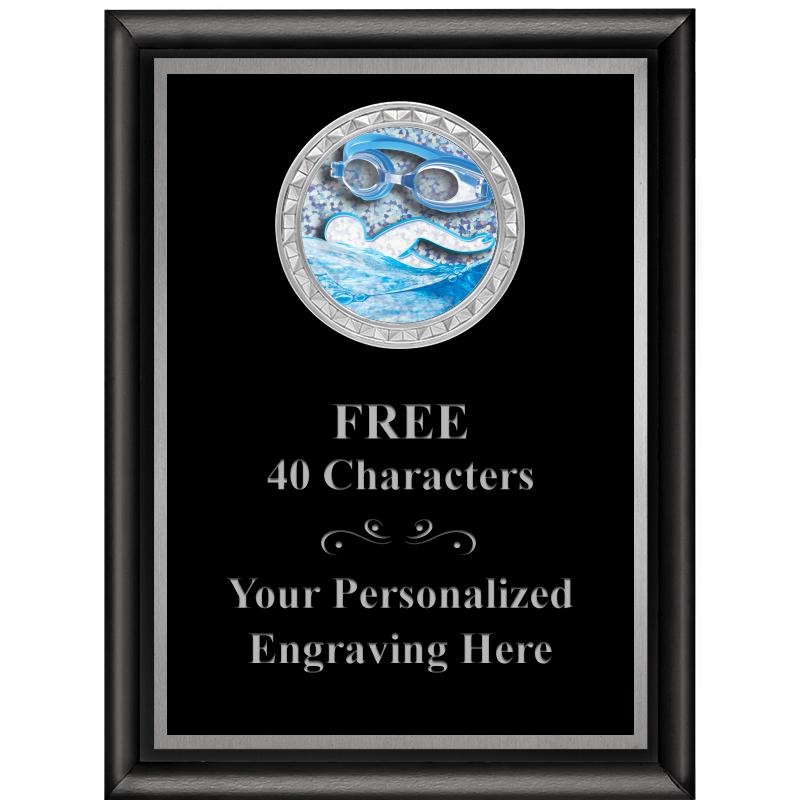 6X8 BLK SHINY EXEC INS PLQ SV