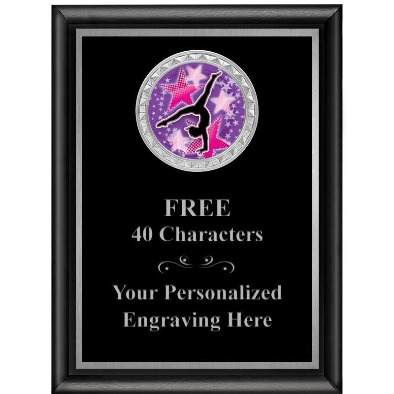 6X8 BLK SHINY EXEC INS PLQ SV