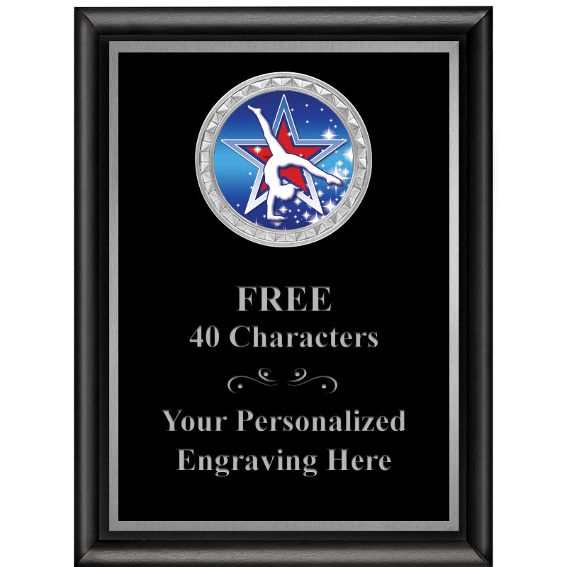 6X8 BLK SHINY EXEC INS PLQ SV