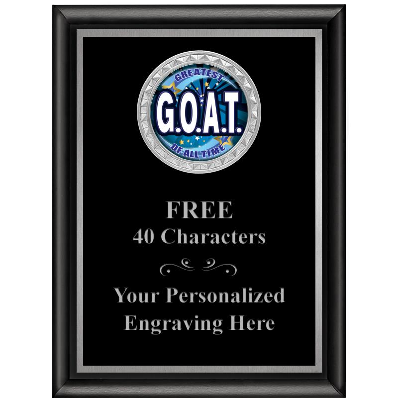 6X8 BLK SHINY EXEC INS PLQ SV