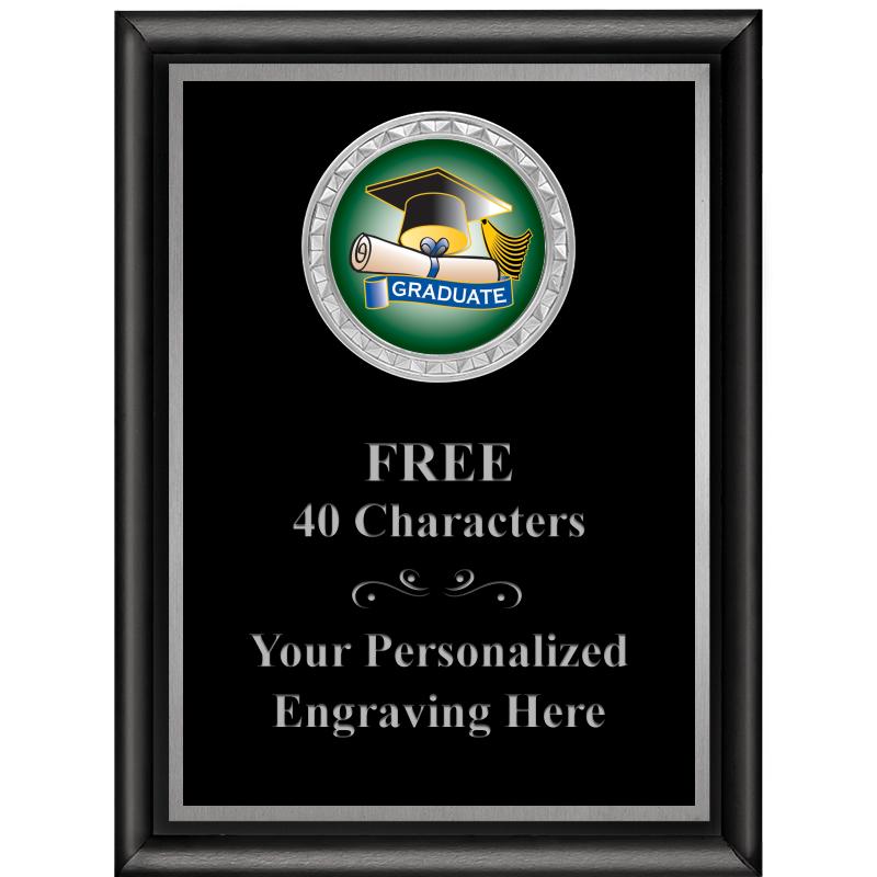 6X8 BLK SHINY EXEC INS PLQ SV