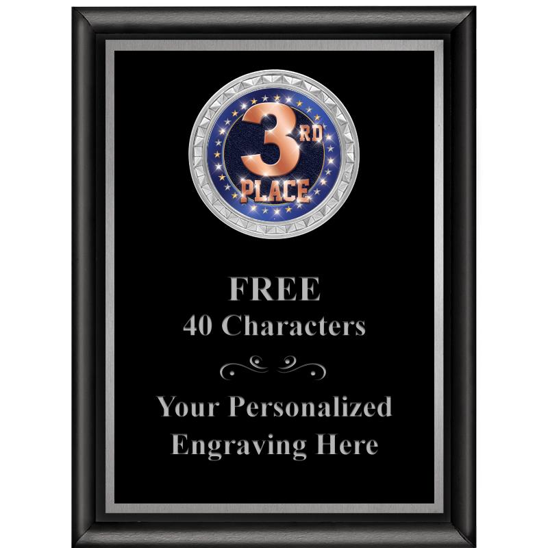 6X8 BLK SHINY EXEC INS PLQ SV