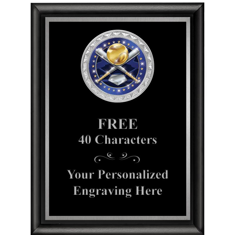 6X8 BLK SHINY EXEC INS PLQ SV