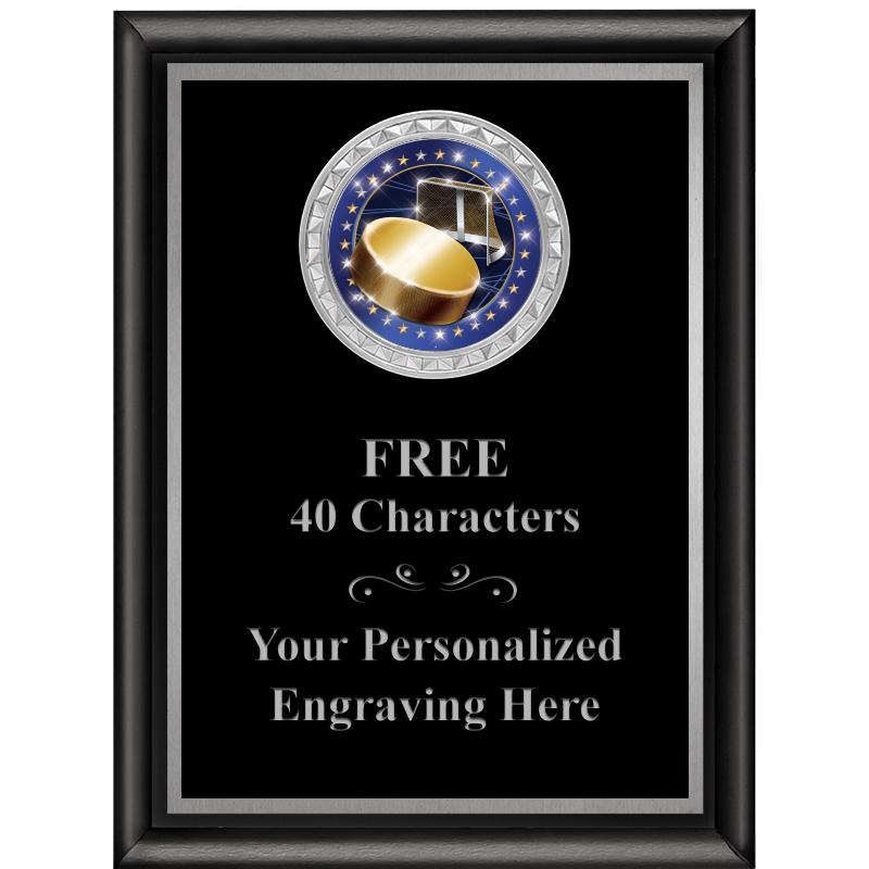 6X8 BLK SHINY EXEC INS PLQ SV