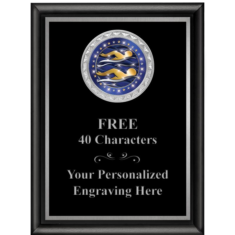 6X8 BLK SHINY EXEC INS PLQ SV