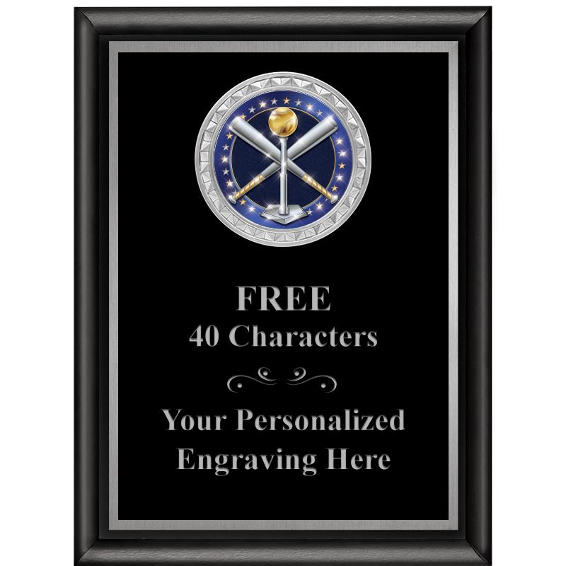 6X8 BLK SHINY EXEC INS PLQ SV