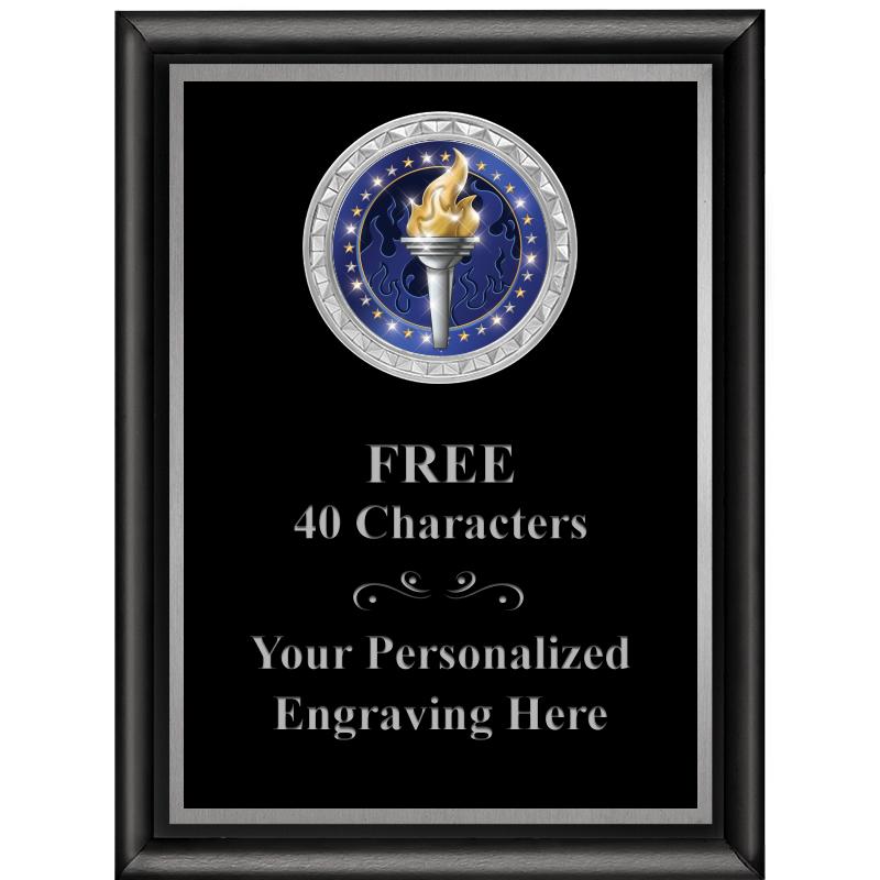 6X8 BLK SHINY EXEC INS PLQ SV