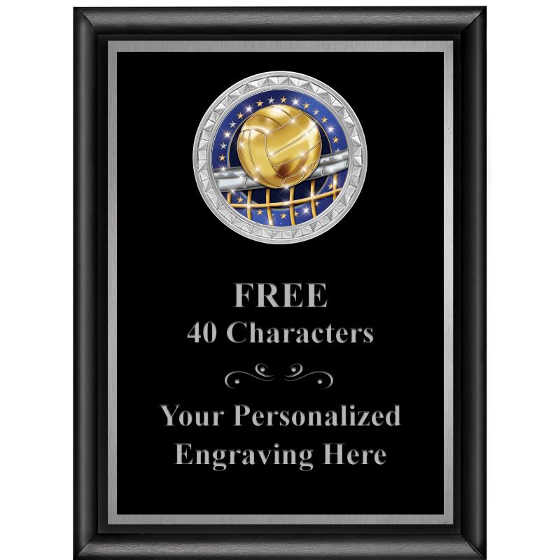 6X8 BLK SHINY EXEC INS PLQ SV