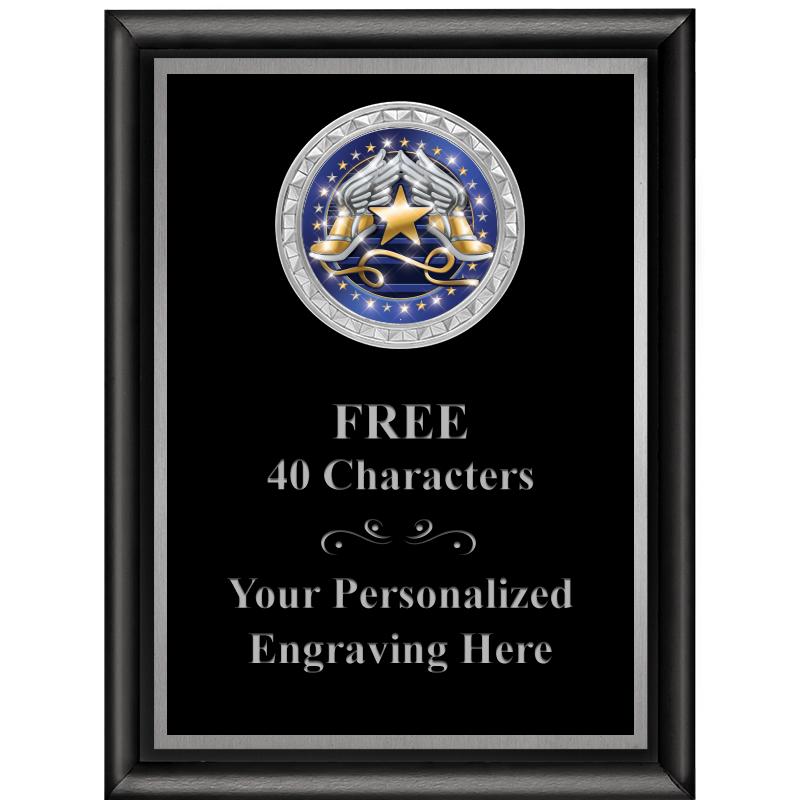 6X8 BLK SHINY EXEC INS PLQ SV