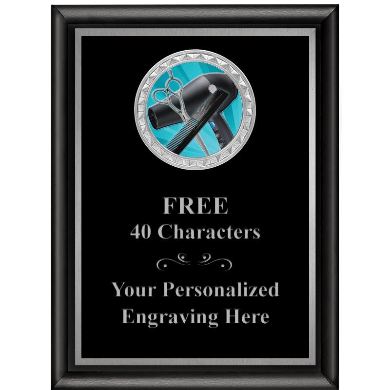 6X8 BLK SHINY EXEC INS PLQ SV