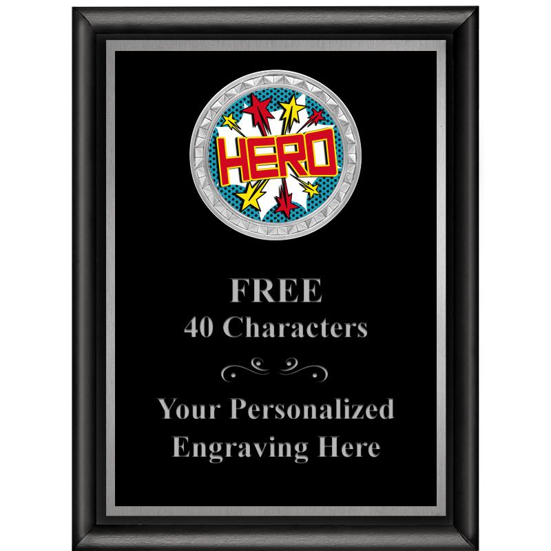 6X8 BLK SHINY EXEC INS PLQ SV