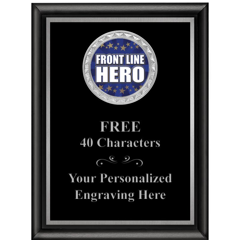 6X8 BLK SHINY EXEC INS PLQ SV