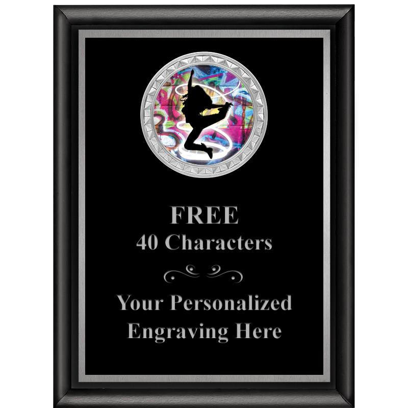 6X8 BLK SHINY EXEC INS PLQ SV